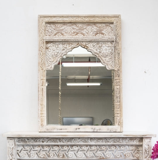 Mohan Hand Carved Wooden Mirror