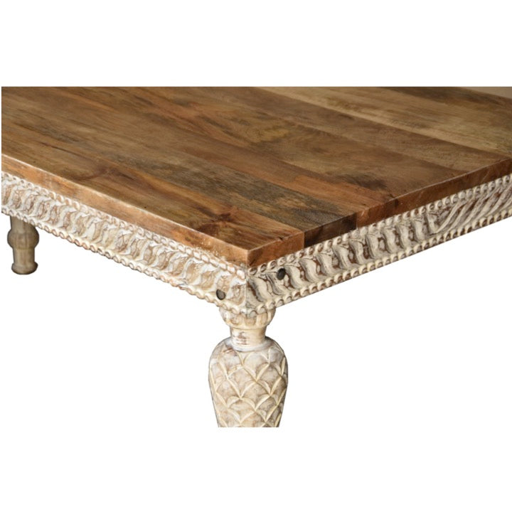 Lawman Hand Carved Wooden Dining Table