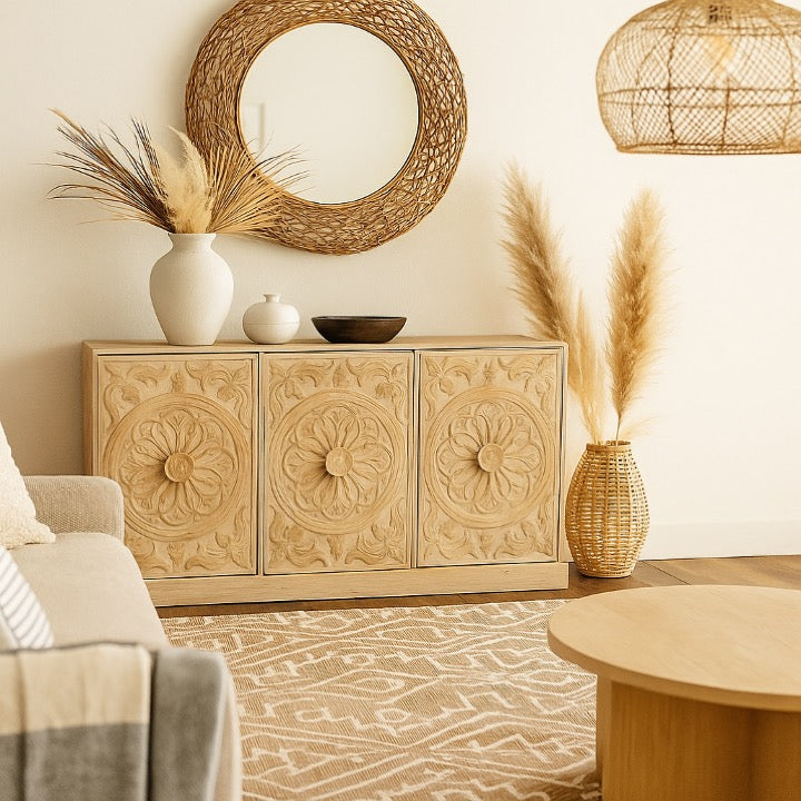 Melinda Hand Carved Sideboard