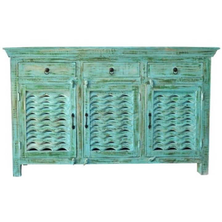 Storm Hand Carved Wooden Sideboard