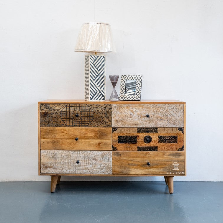 Ben Carved Wooden Dresser