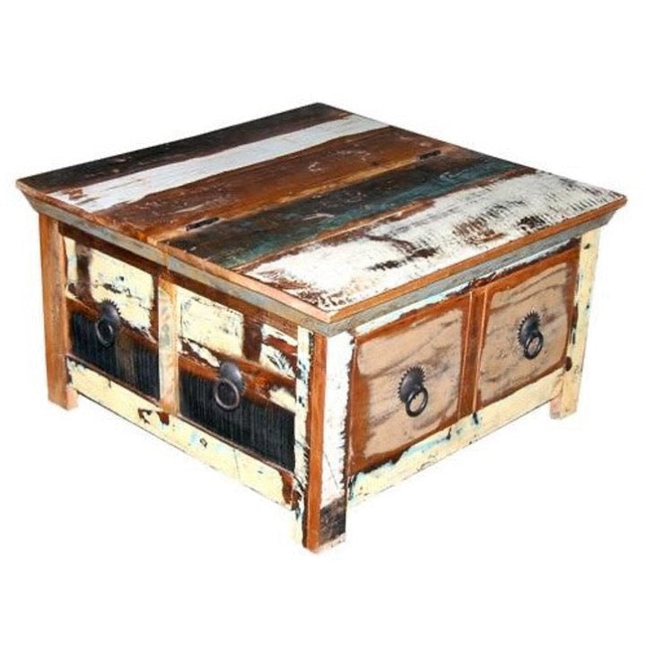 Daylan Wooden Carved Coffee Table