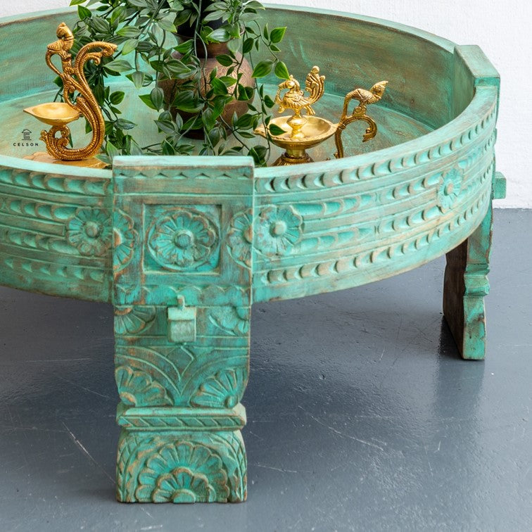 Cabell Carved Chakki Coffee Table
