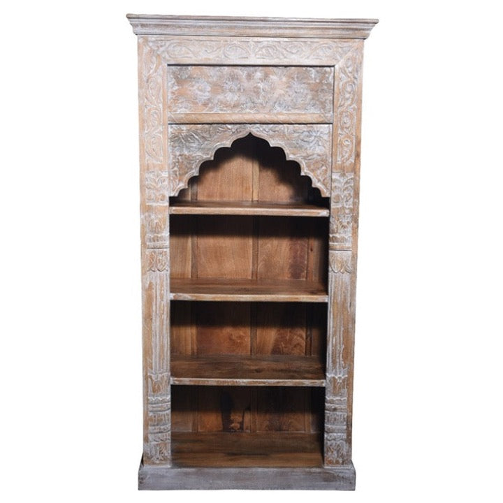 Hlynur Carved Bookshelf