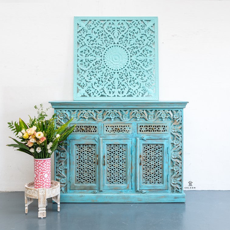 Amora Hand Carved Wooden Sideboard