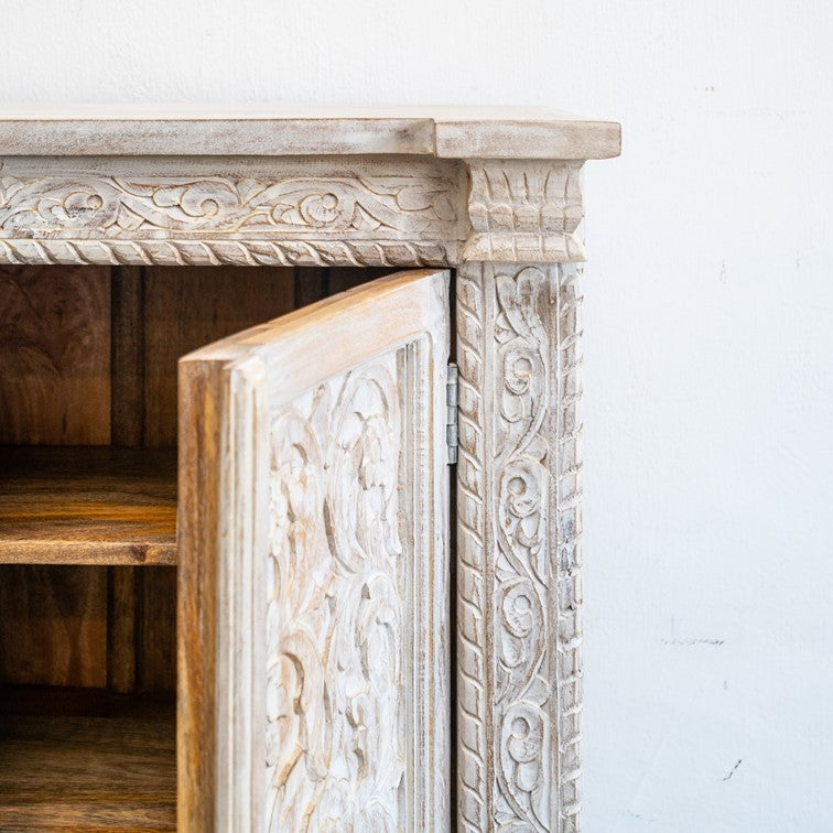 Ciri Carved Wooden Chest