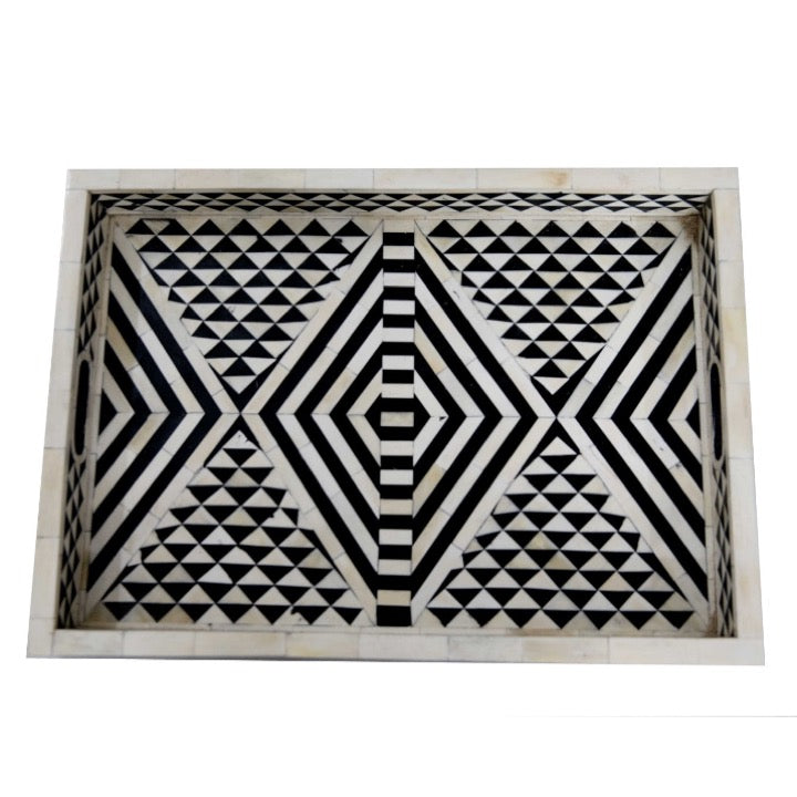 Arina Bone Inlay Geometrical Pattern Tray