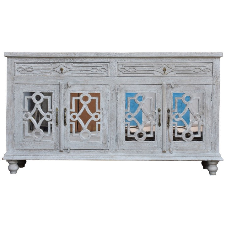 Musial Hand Carved Wooden Sideboard