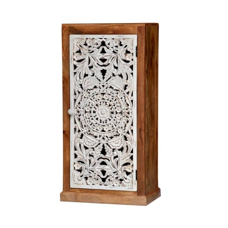 Sam Hand Carved Wooden Shoe Cabinet