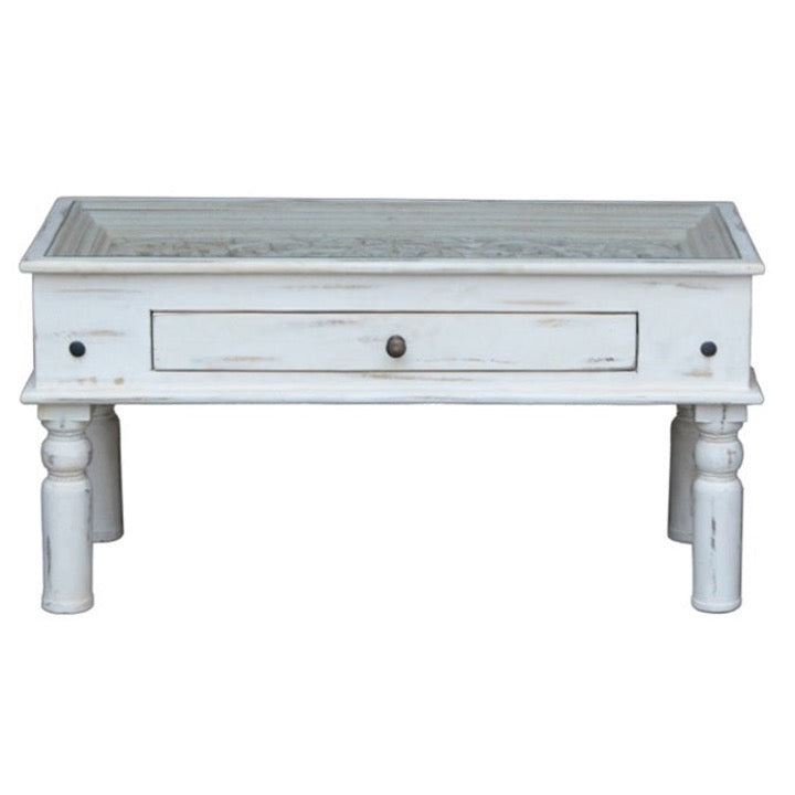 Lee Wooden Carved Coffee Table