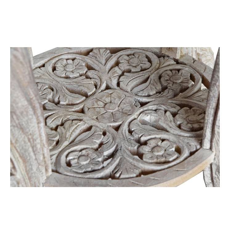 Riva Wooden Hand Carved Stool