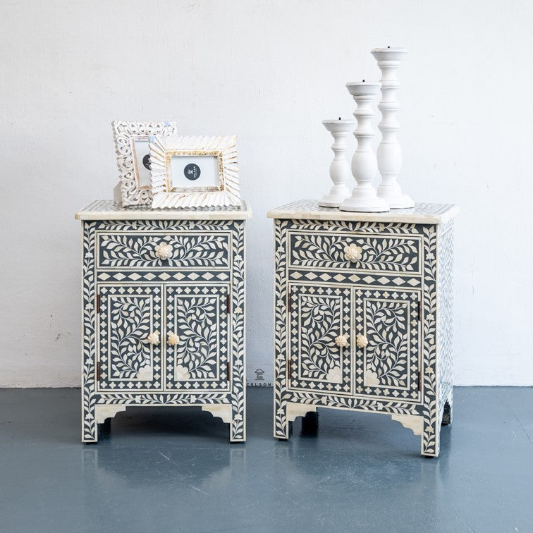 Kathryn Bone Inlay Bedside