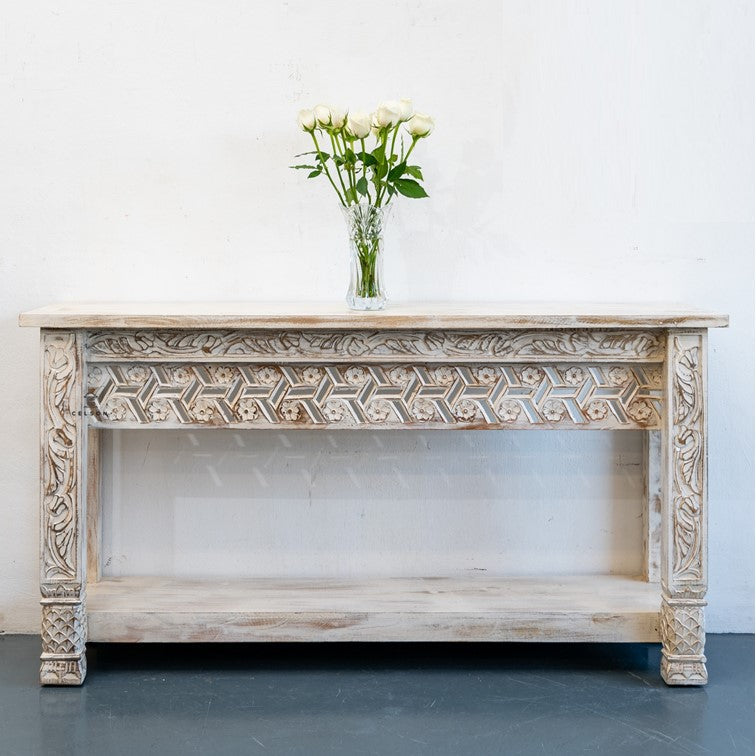 Laki Wooden Hand Carved Console Table