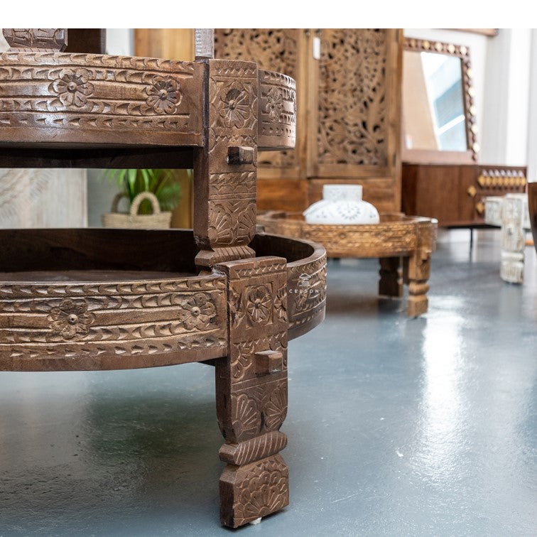 Leon Carved Chakki Table
