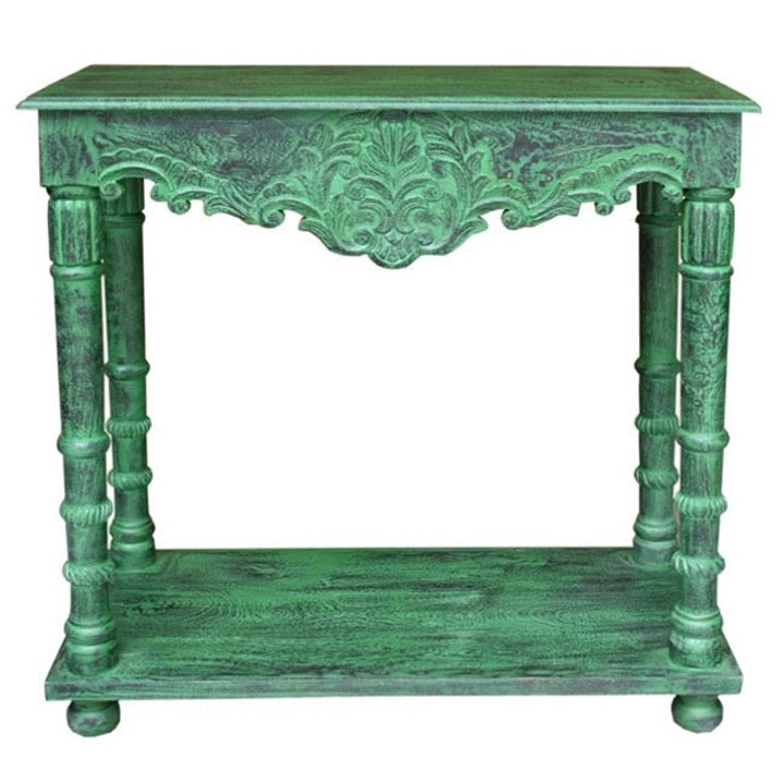 Bob Hand Carved Wooden Console Table
