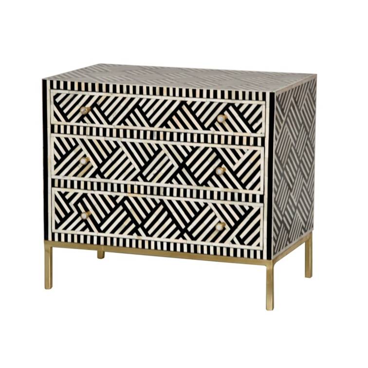 Miffy Bone Inlay Chest of Drawer