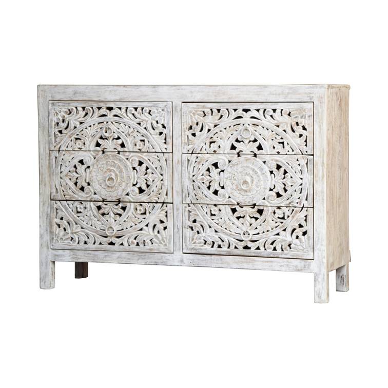 Elyana Carved Wooden Dresser