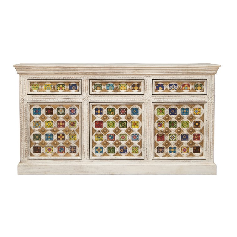 Savitha Hand Carved Wooden Sideboard