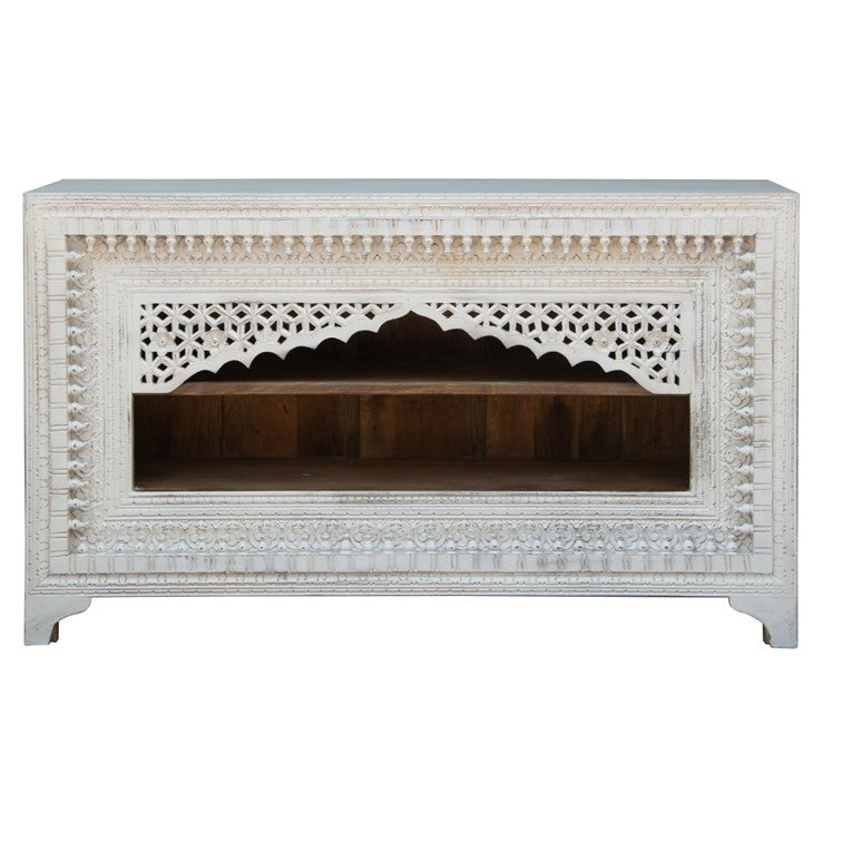 Beena Hand Carved Wooden Console Table