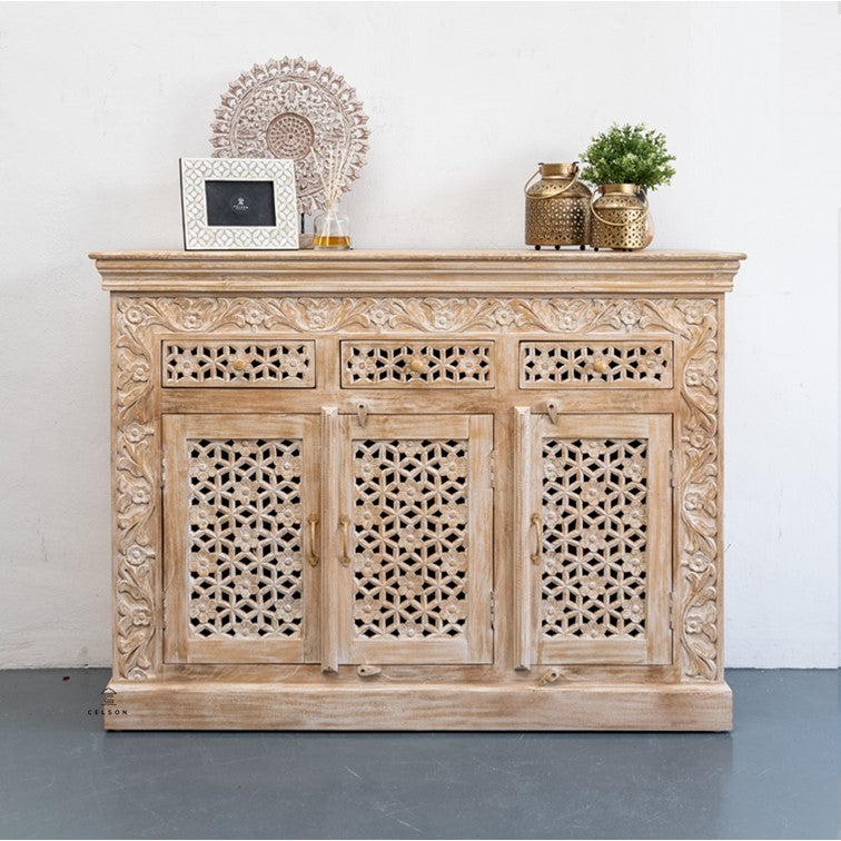 Amora Hand Carved Wooden Buffet
