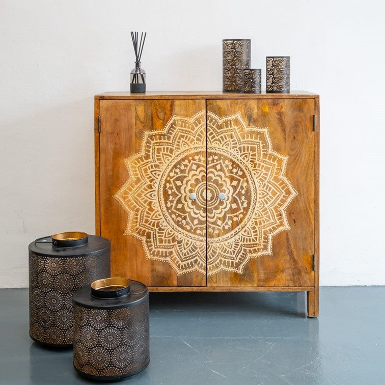 Alex Carved Wooden Cabinet