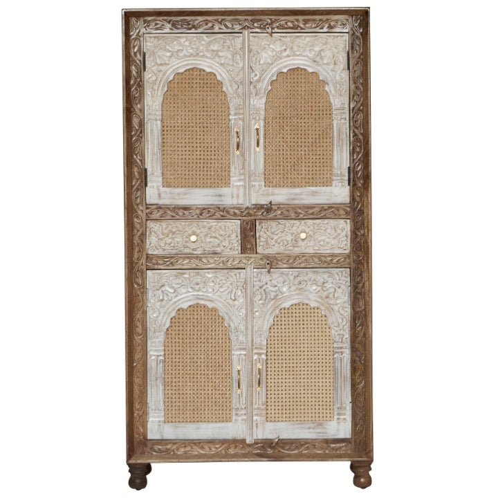 Emory Hand Carved Wooden Cupboard