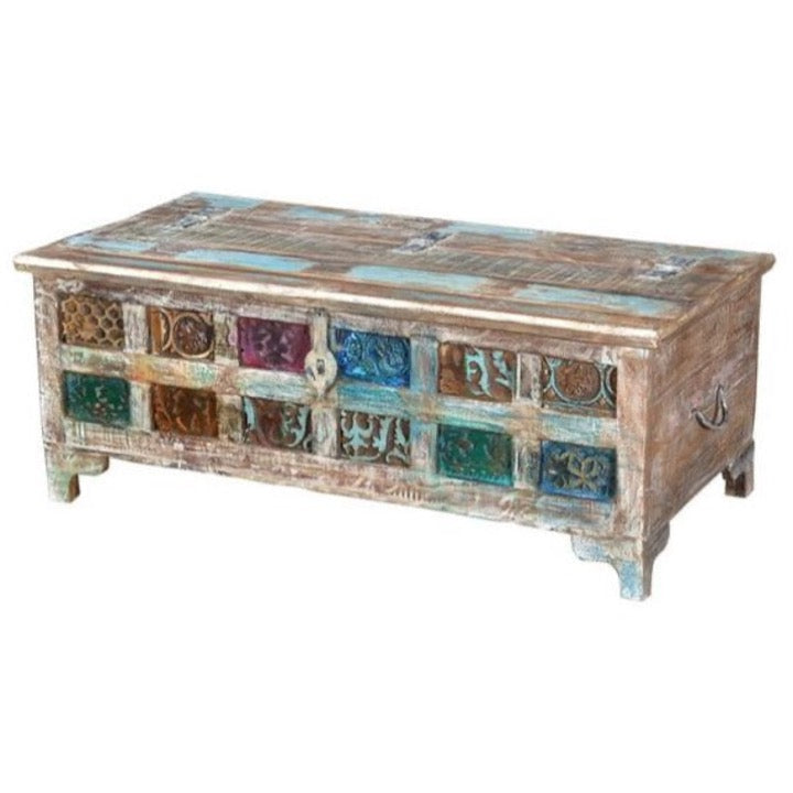 Altin Wooden Carved Storage Trunk