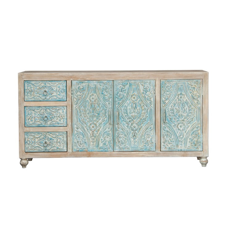 Heidi Hand Carved Wooden Sideboard