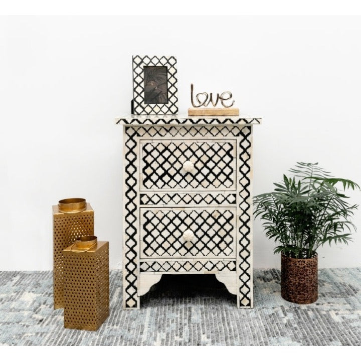 Gow Bone Inlay Bedside