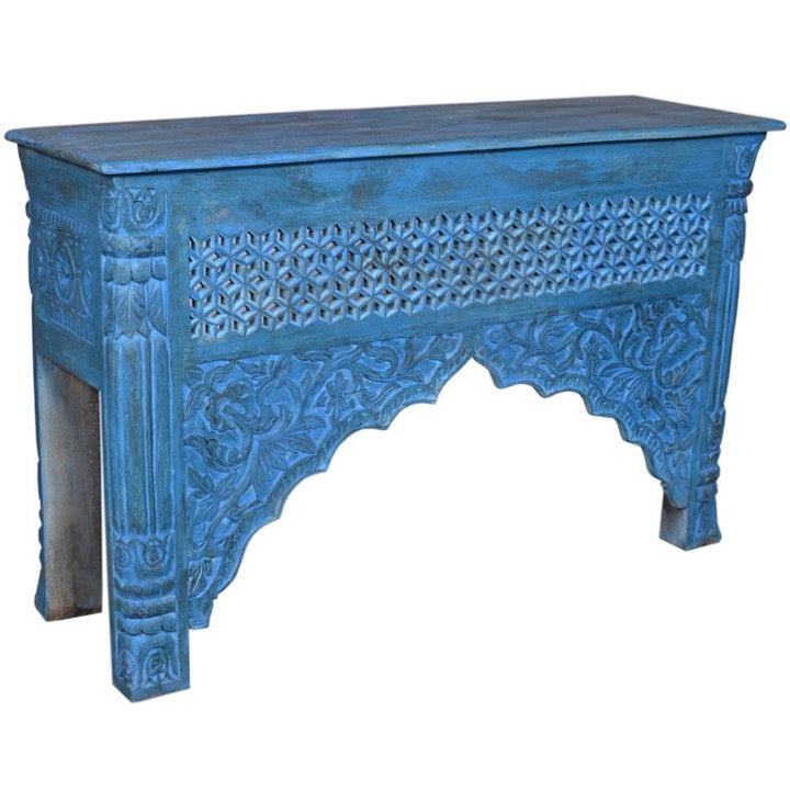 Royal Hand Carved Wooden Console Table