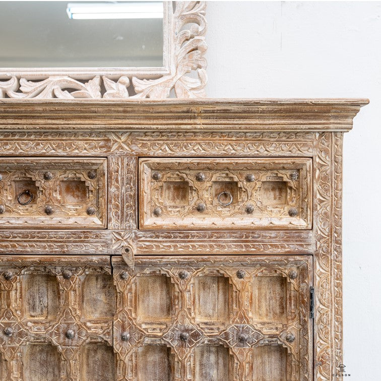 Melly Hand Carved Wooden Buffet