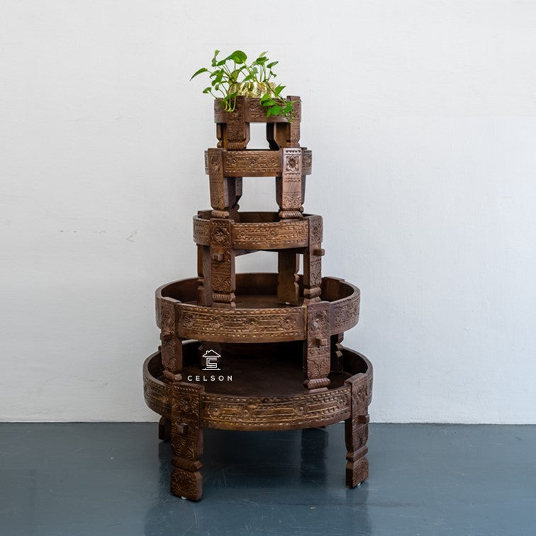 Leon Carved Chakki Table