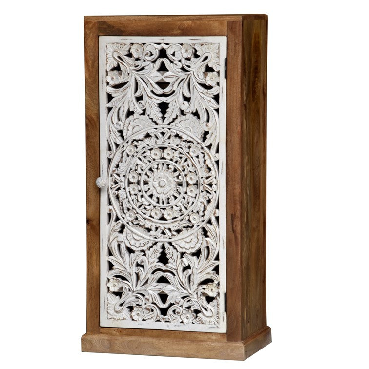 Sam Hand Carved Wooden Shoe Cabinet