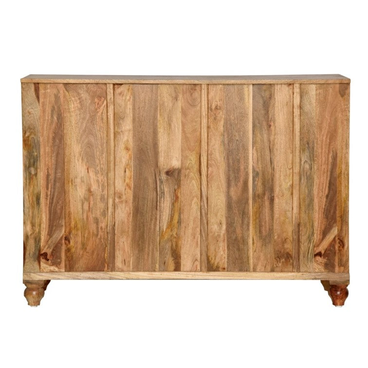 Polar Hand Carved Wooden Shoe Cabinet