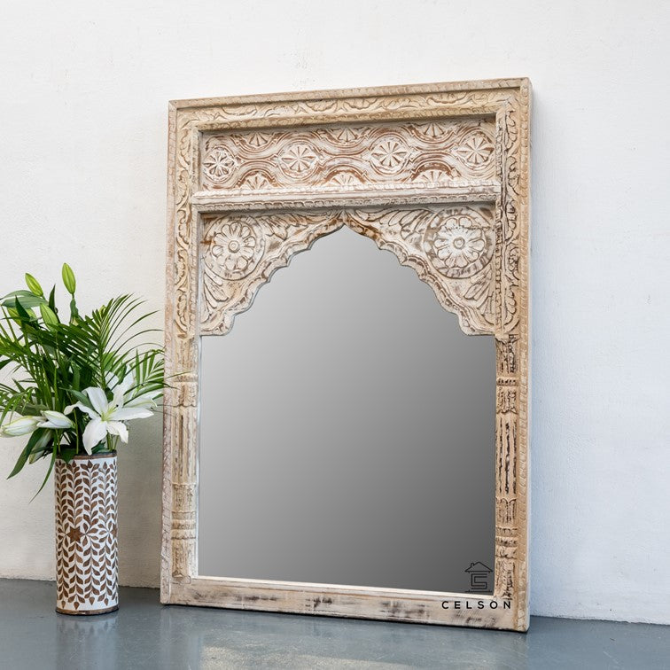 Mohan Hand Carved Wooden Mirror