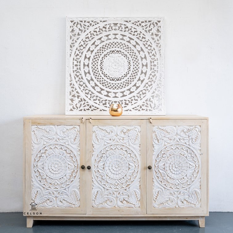 Saurabh Hand Carved Wooden Sideboard