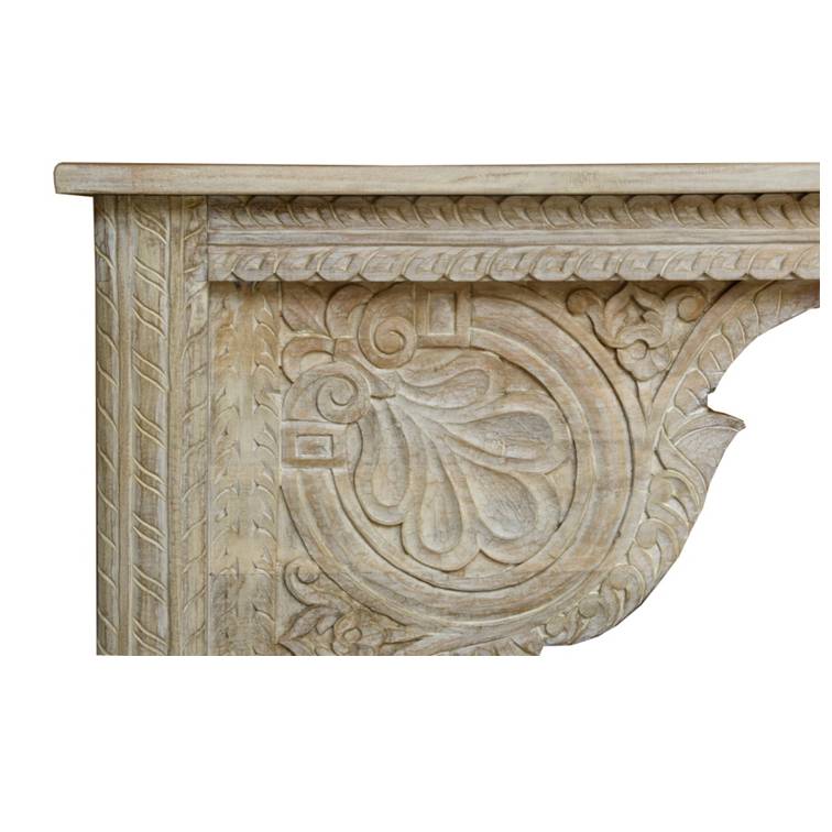 Natalie Hand Carved Wooden Console Table