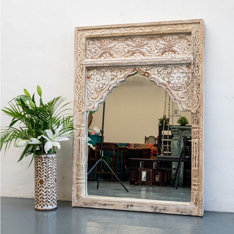 Mohan Hand Carved Wooden Mirror
