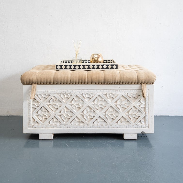 Rio Wooded Carved Storage Trunk