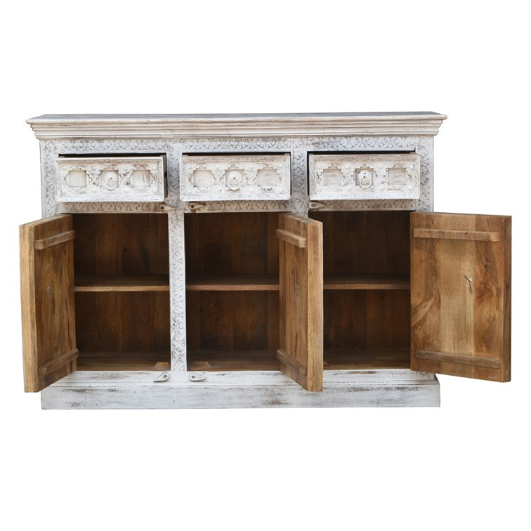 Dallas Carved Wooden Sideboard