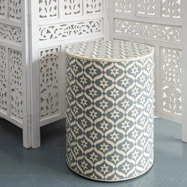 Anna Bone Inlay Stool