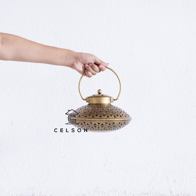 Roshan Brass Finish Lantern