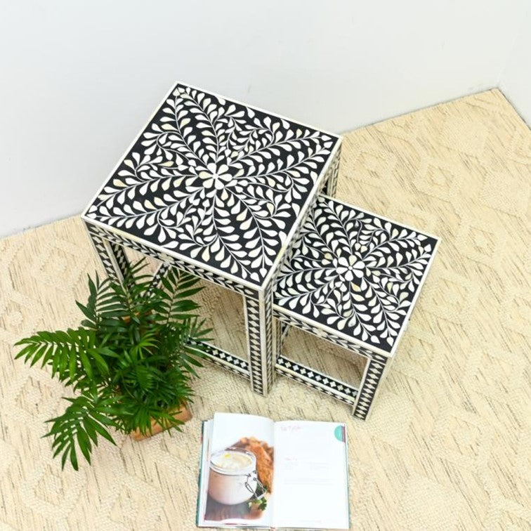 Margo Bone Inlay Nesting Table