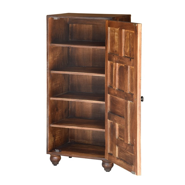 Lena Hand Carved Wooden Shoe Cabinet