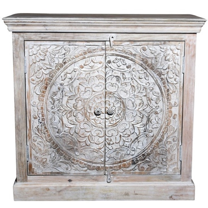 Rowan Wooden Carved Chest