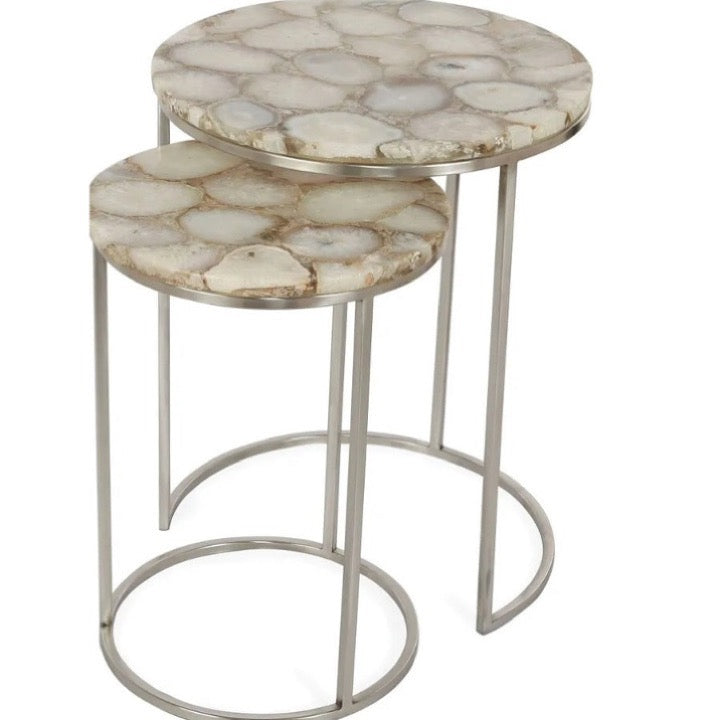 Lynda Natural Agate Nesting Tables