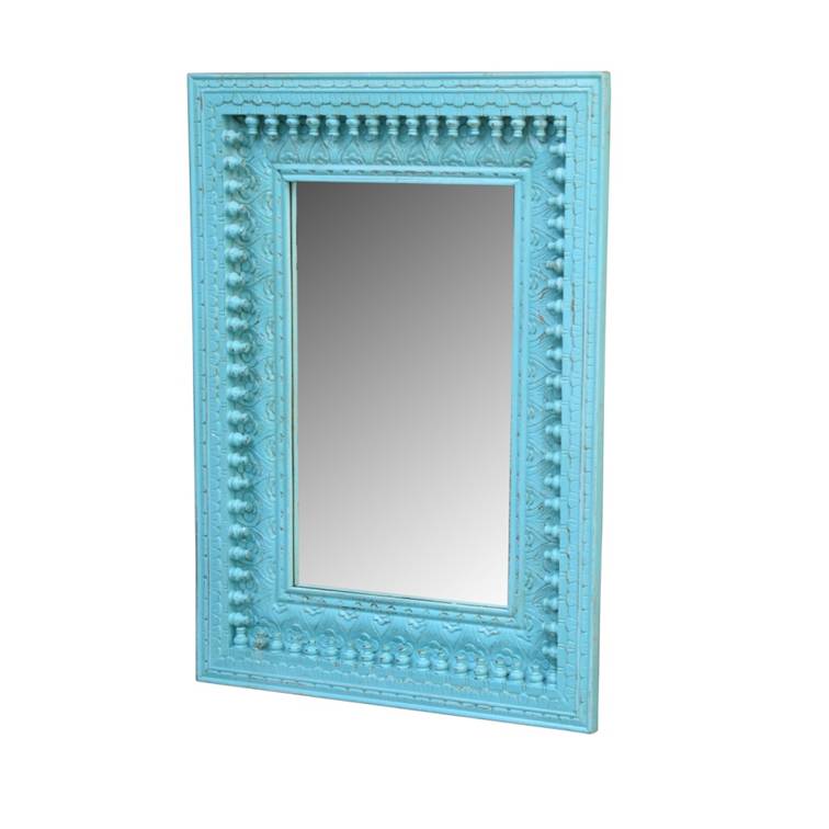 Janet Hand Carved Wooden Mirror