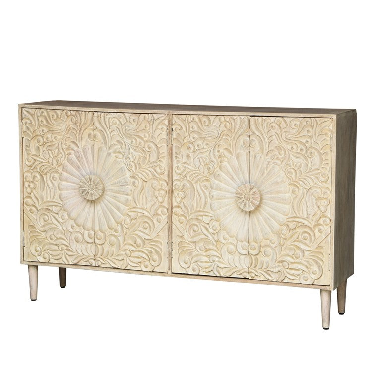 Evie Hand Carved Side Board