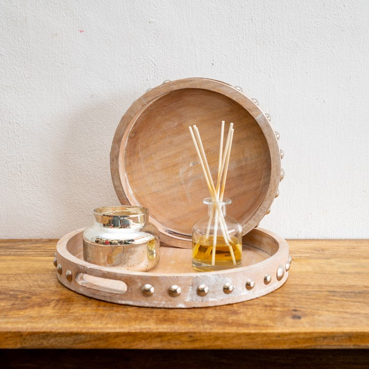 Liam Carved Wooden Tray