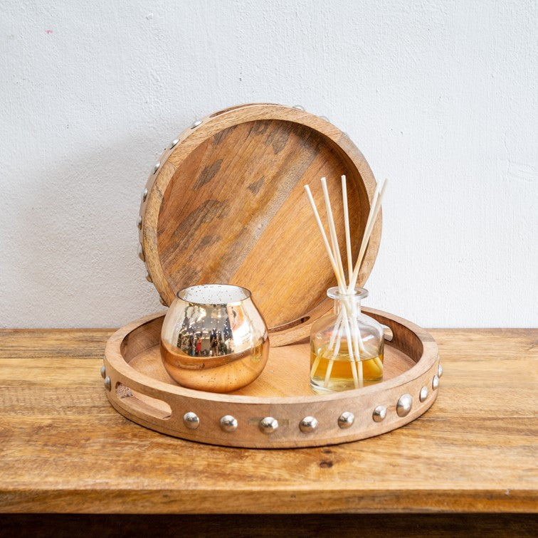 Liam Carved Wooden Tray